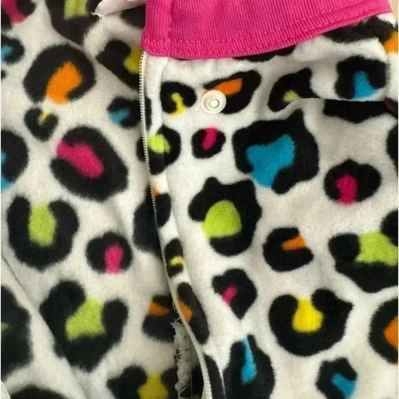 Beverly Hills Princess Neon LEOPARD Sleeper One-Piece PJ's Girls SZ 10 #2061 - Picture 7 of 10